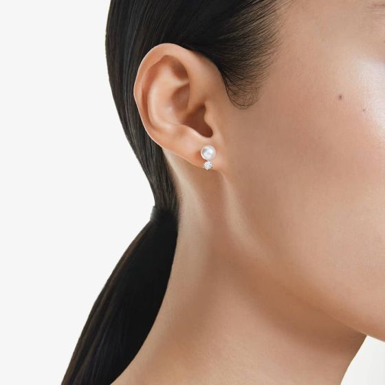 Swarovski Matrix Pearl Stud Earrings