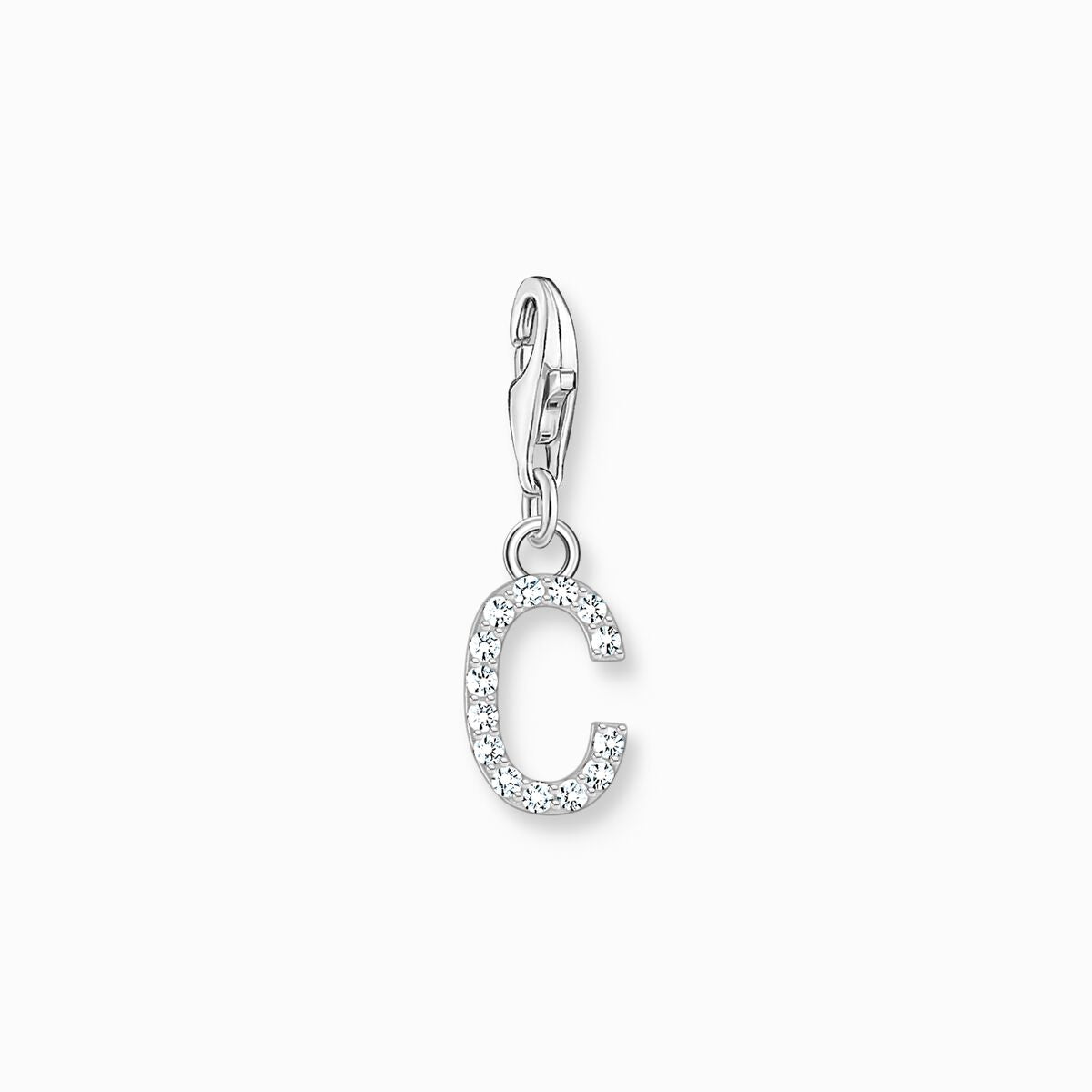 Thomas Sabo Silver Letter C Charm Pendant with White Stones