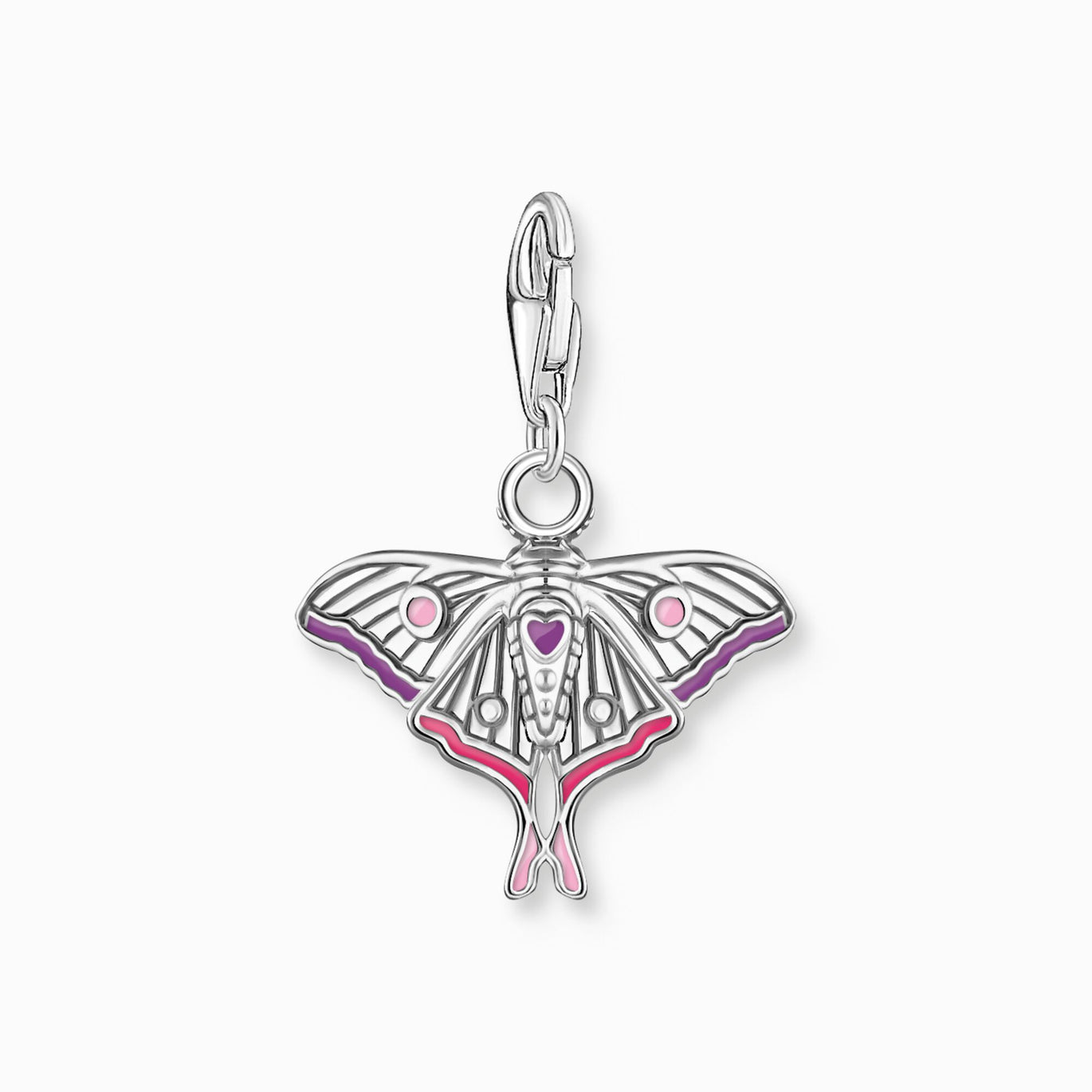 Thomas Sabo Silver Multi-coloured Moth Charm