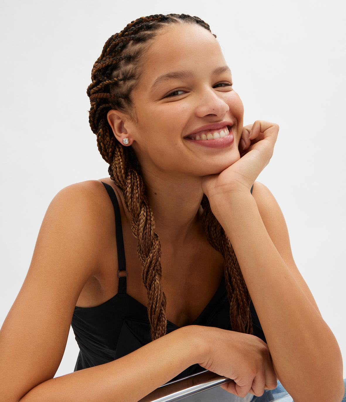 COACH Signature Crystal Stud Earrings