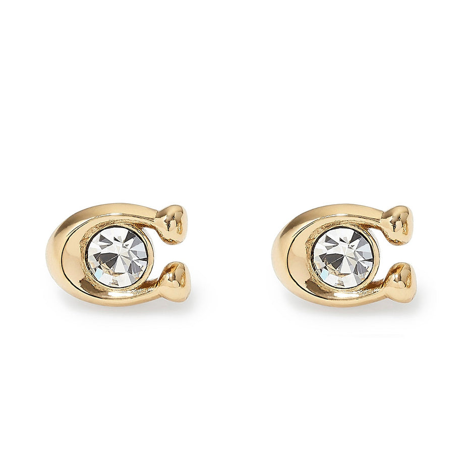 COACH Signature Stone Stud Earrings