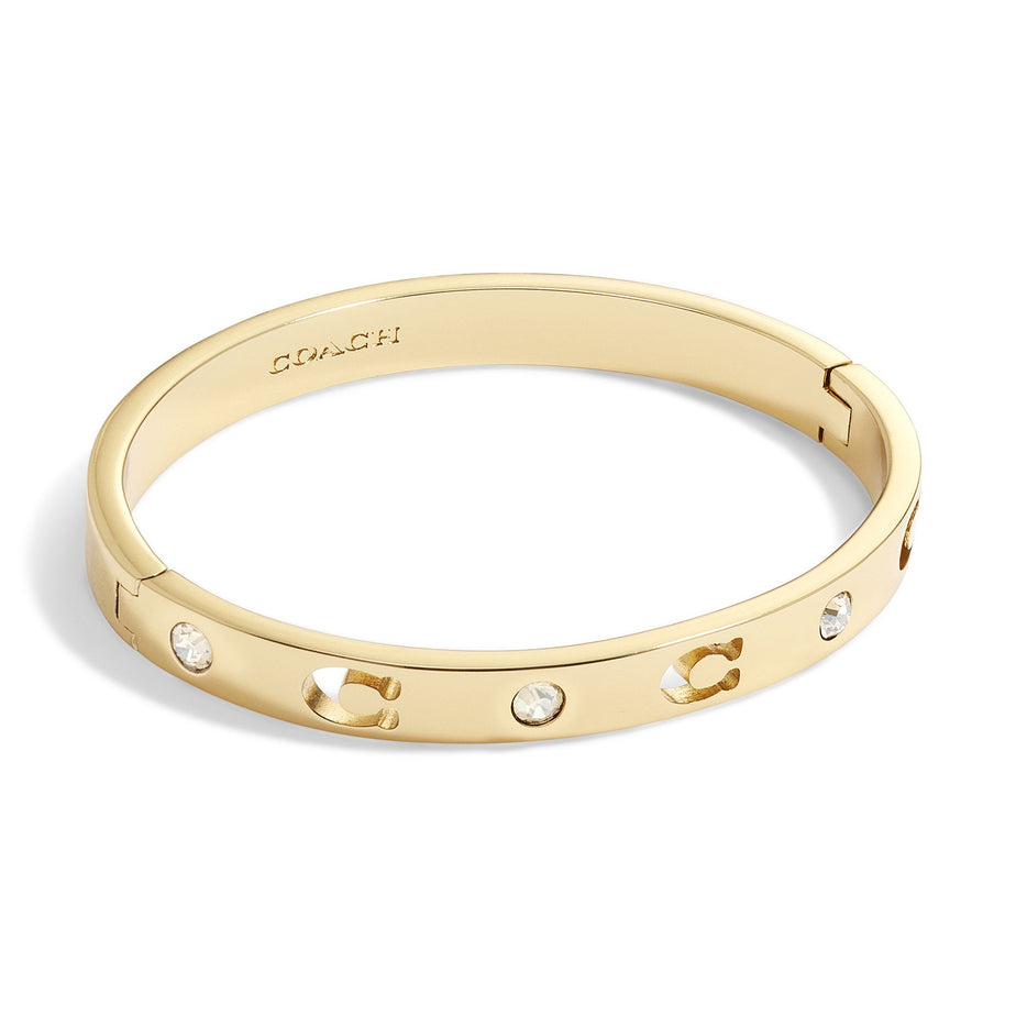 COACH Signature Stone Bangle Bracelet Gold