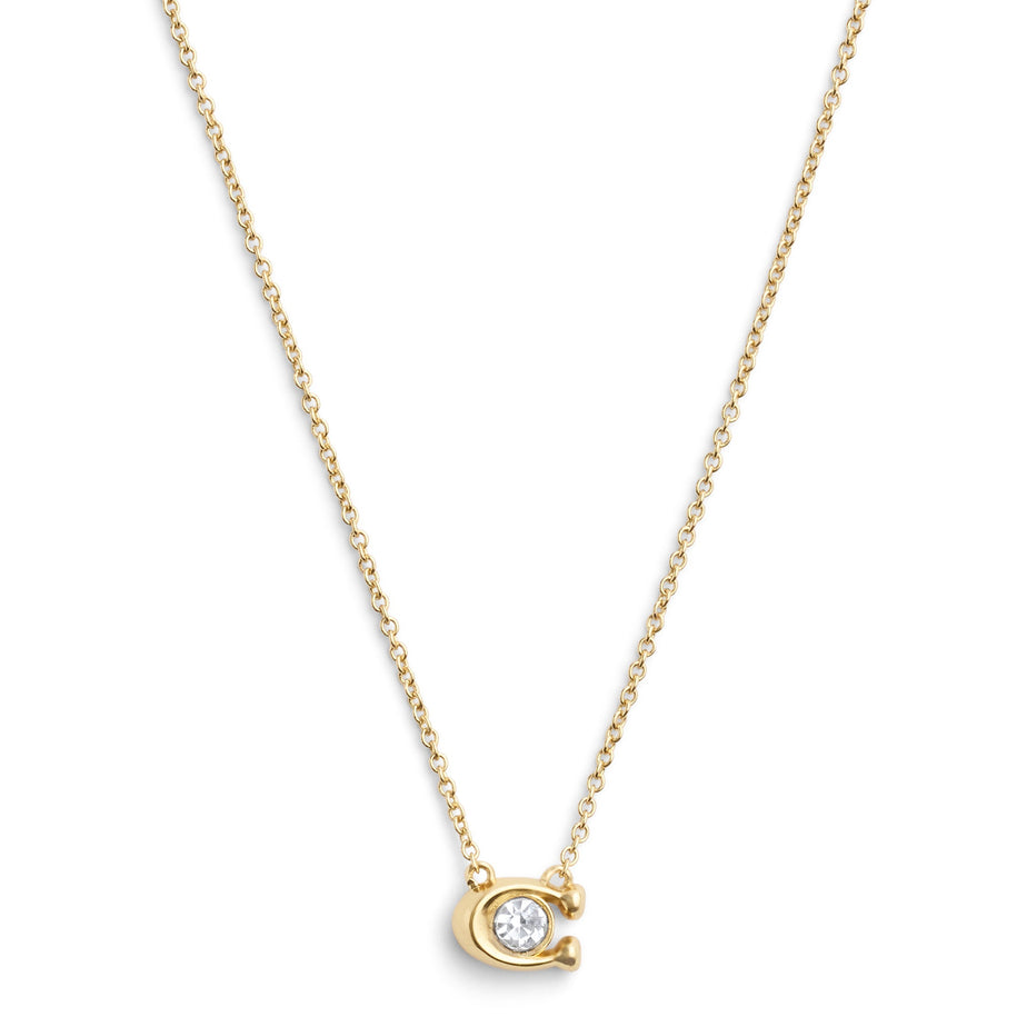 COACH Signature C Stone Pendant Necklace