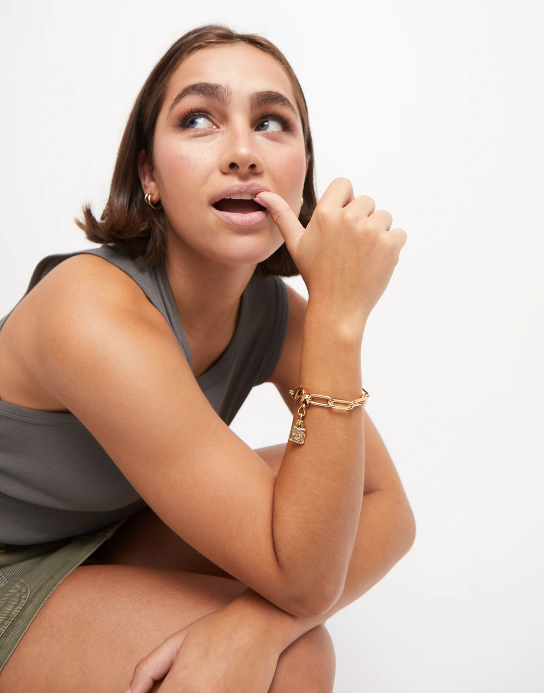 Uno De 50 Gold Link Bracelet