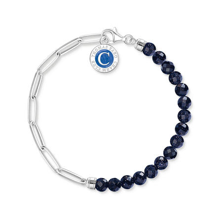 Thomas Sabo Dark Blue Imitation Beads Charm Bracelet