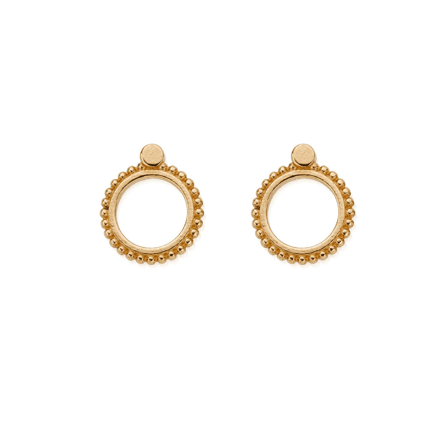 ChloBo Gold New Moon Stud Earrings
