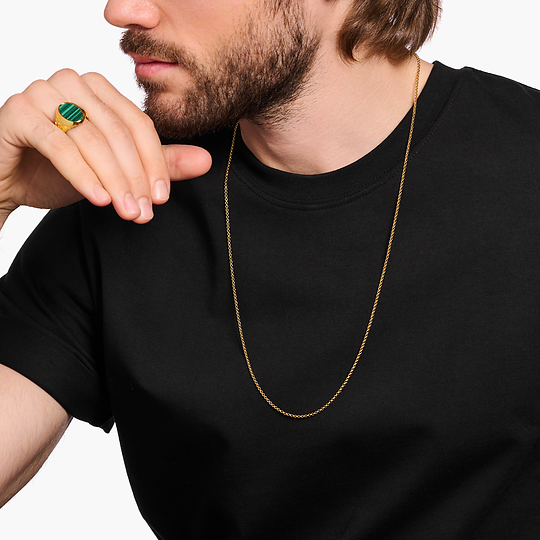 Thomas Sabo Round Yellow Gold Belcher Chain