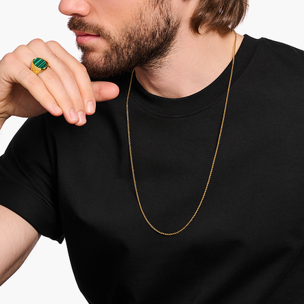 Thomas Sabo Round Yellow Gold Belcher Chain