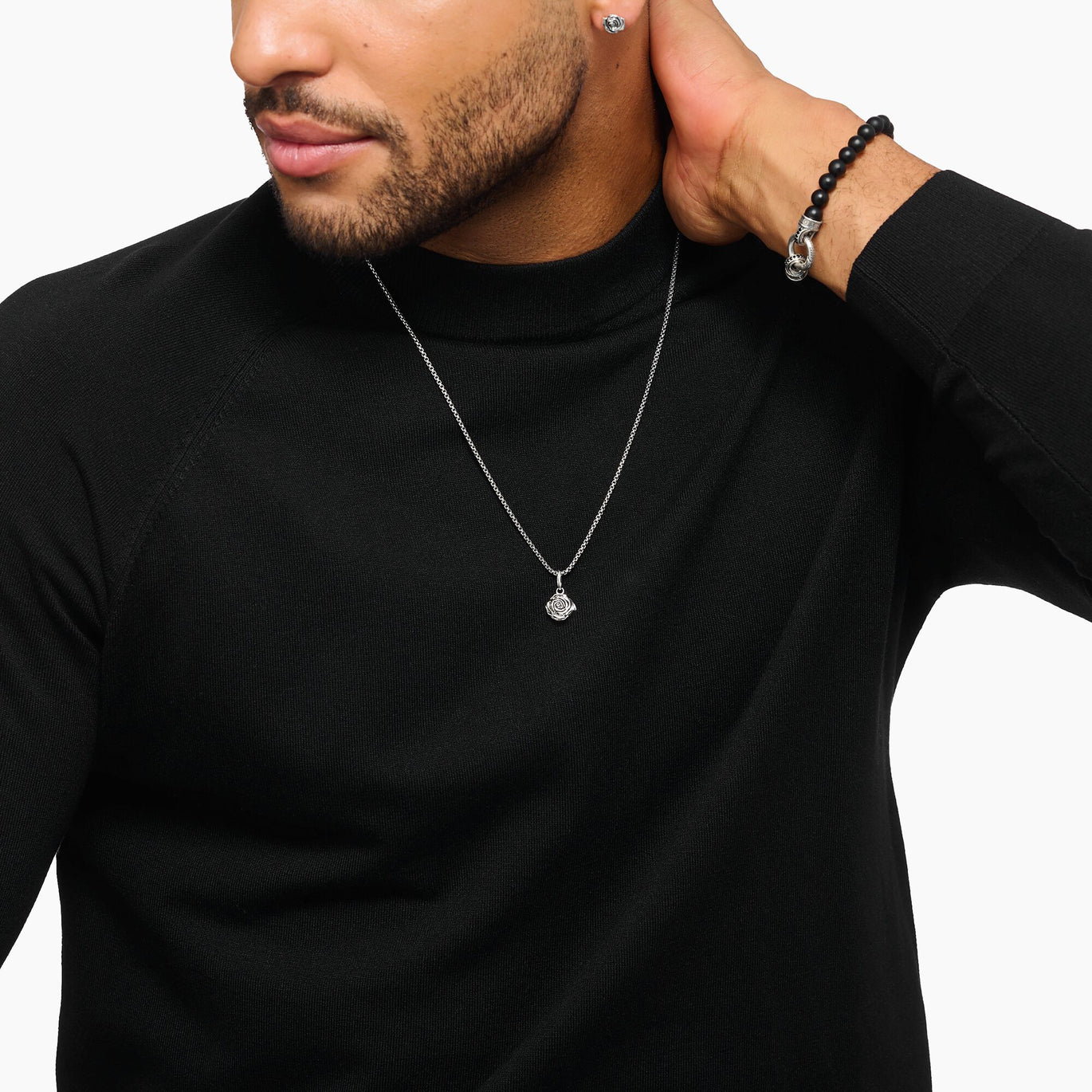 Thomas Sabo Silver Midnight Rose Pendant