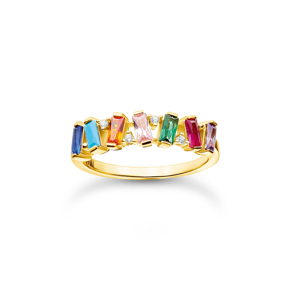 Thomas Sabo Gold Colourful Stones Ring