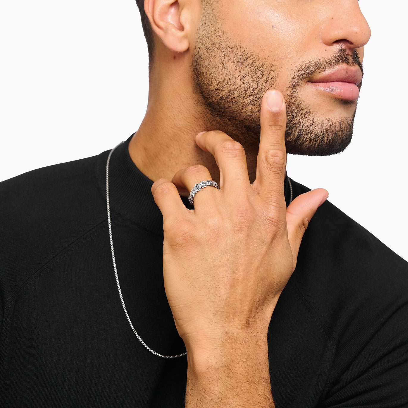 Thomas Sabo Silver Midnight Rose Ring