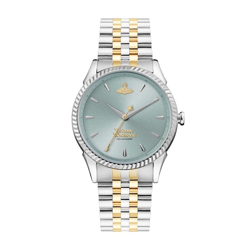 Vivienne Westwood Seymour Blue Face Ladies Two Tone Bracelet Watch