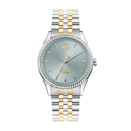 Vivienne Westwood Seymour Blue Face Ladies Two Tone Bracelet Watch