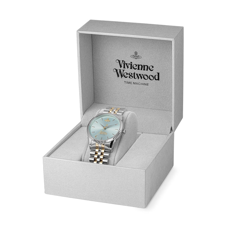 Vivienne Westwood Seymour Blue Face Ladies Two Tone Bracelet Watch