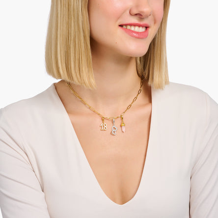 Thomas Sabo Gold Linked Chain Charmista Necklace