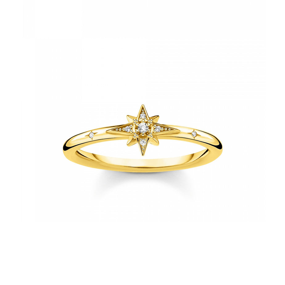 Thomas Sabo Ring Star Stones Yellow Gold