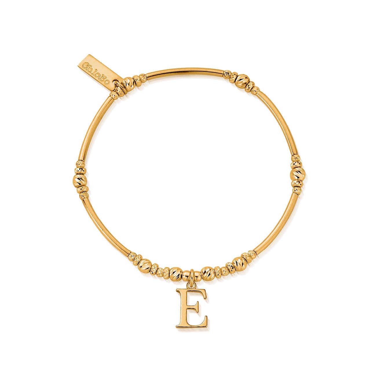 ChloBo Gold E Initial Bracelet