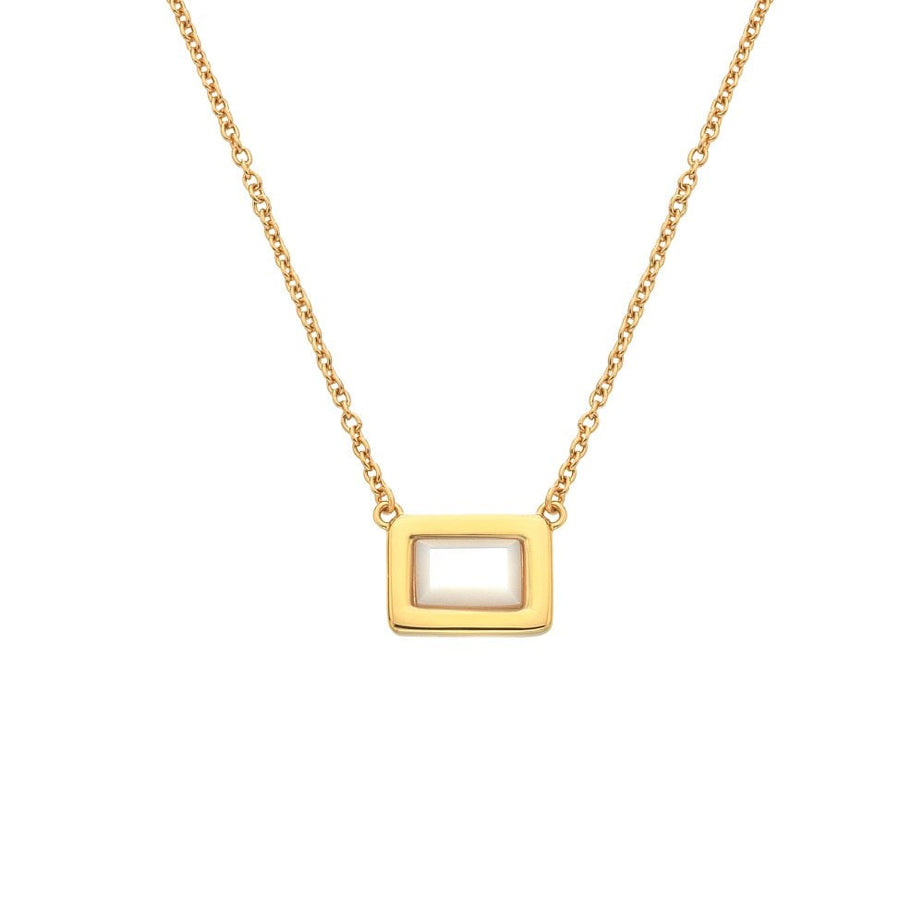 HD X GEM Rectangle Necklace - Mother of Pearl