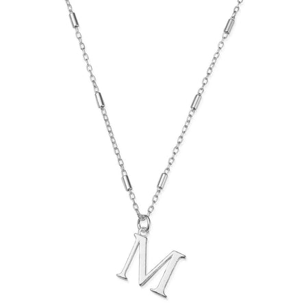 ChloBo Silver M Initial Necklace