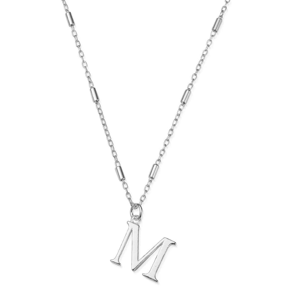 ChloBo Silver M Initial Necklace
