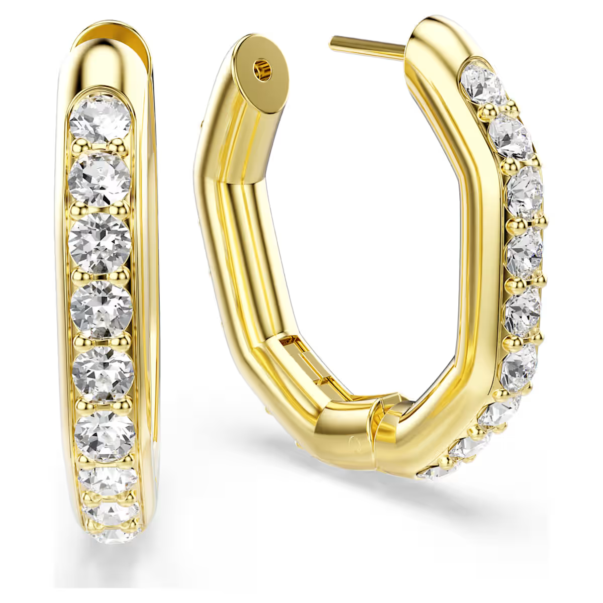 Swarovski Dextera Gold Hoop Earrings
