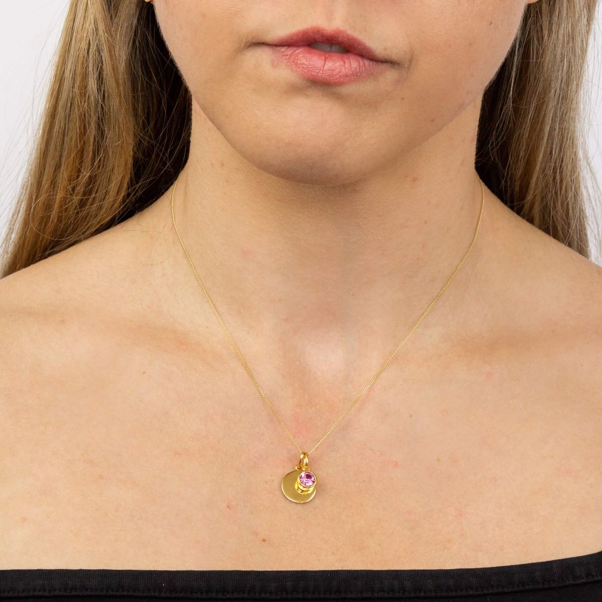 Gold October Birthstone Necklace