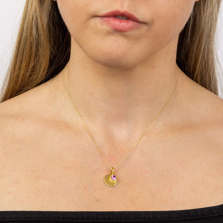 Gold October Birthstone Necklace