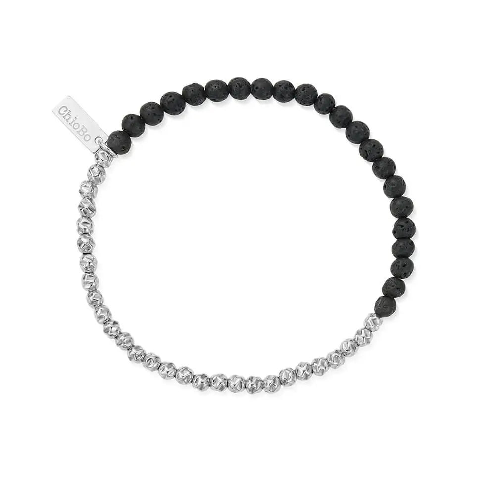 ChloBo Men's Black Lava Principal Bracelet