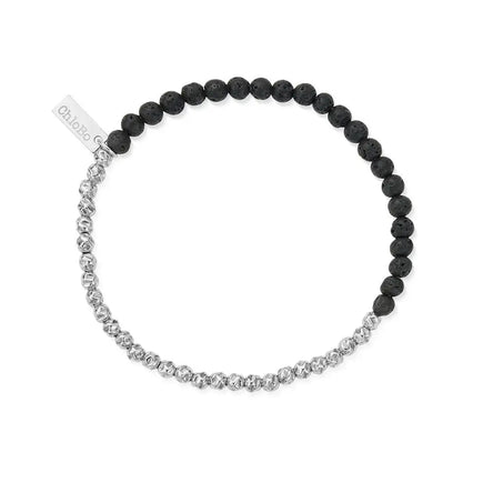 ChloBo Men's Black Lava Principal Bracelet