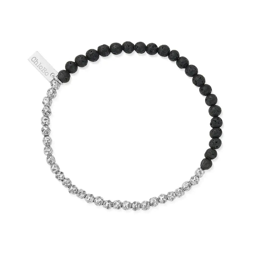 ChloBo Men's Black Lava Principal Bracelet