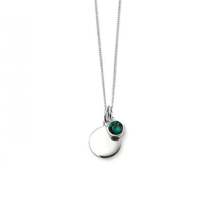 May Birthstone Emerald Crystal Pendant