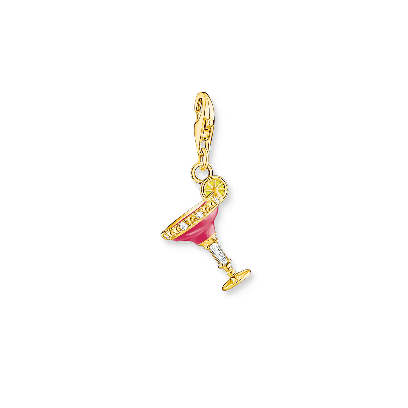 Thomas Sabo Red Cocktail Glass Gold Plated