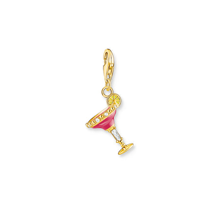 Thomas Sabo Red Cocktail Glass Gold Plated