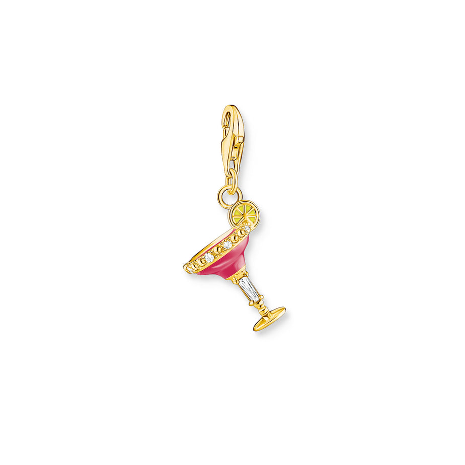 Thomas Sabo Red Cocktail Glass Gold Plated