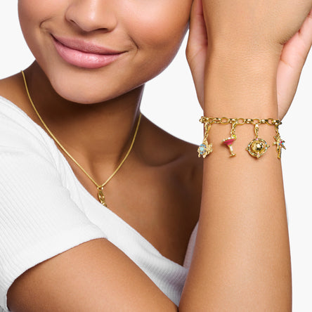 Thomas Sabo Red Cocktail Glass Gold Plated