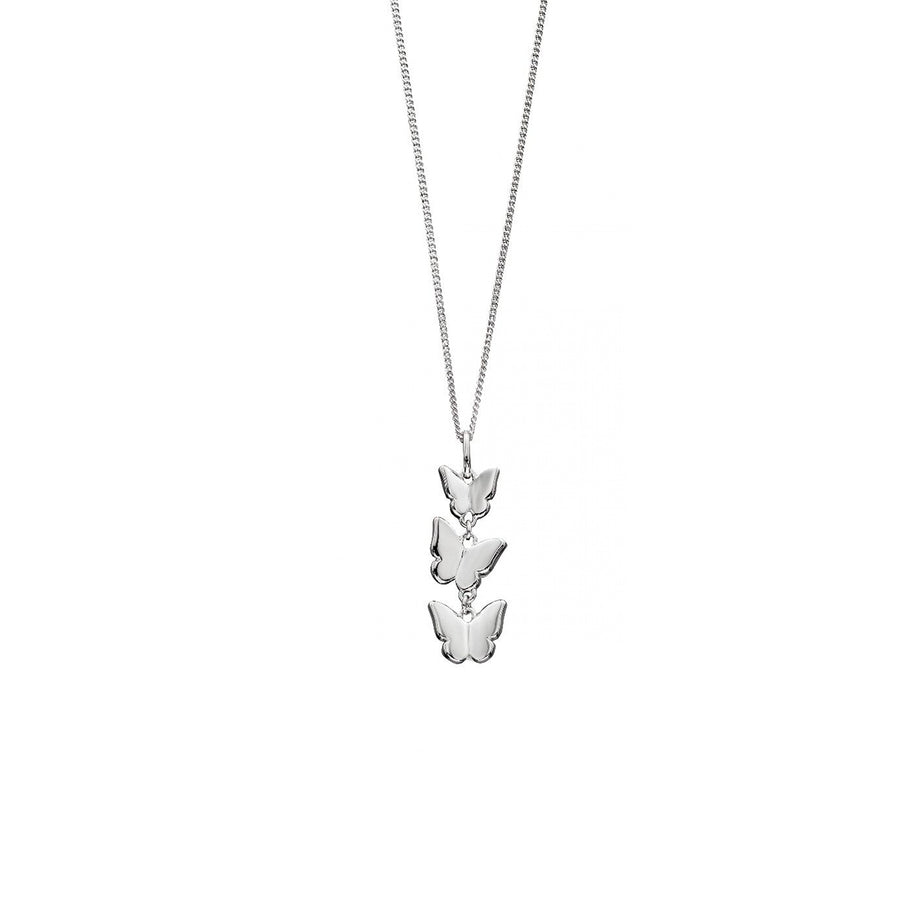 Gecko Sterling Silver Butterfly Pendant