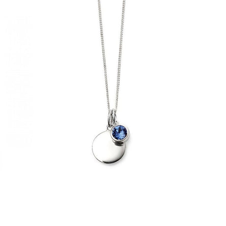 September Birthstone Sapphire Crystal Pendant