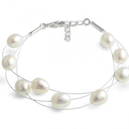 Jersey Pearl Dewdrop White Pearl Bracelet