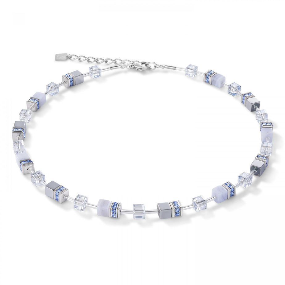 Coeur De Lion GeoCUBE® Light Blue Necklace
