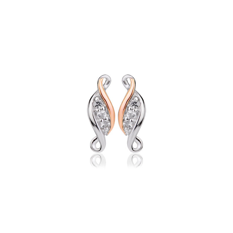 Clogau Past Present Future Stud Earrings