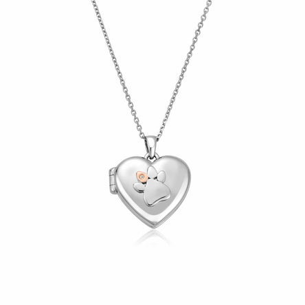 Clogau Gold Paw print Heart Locket