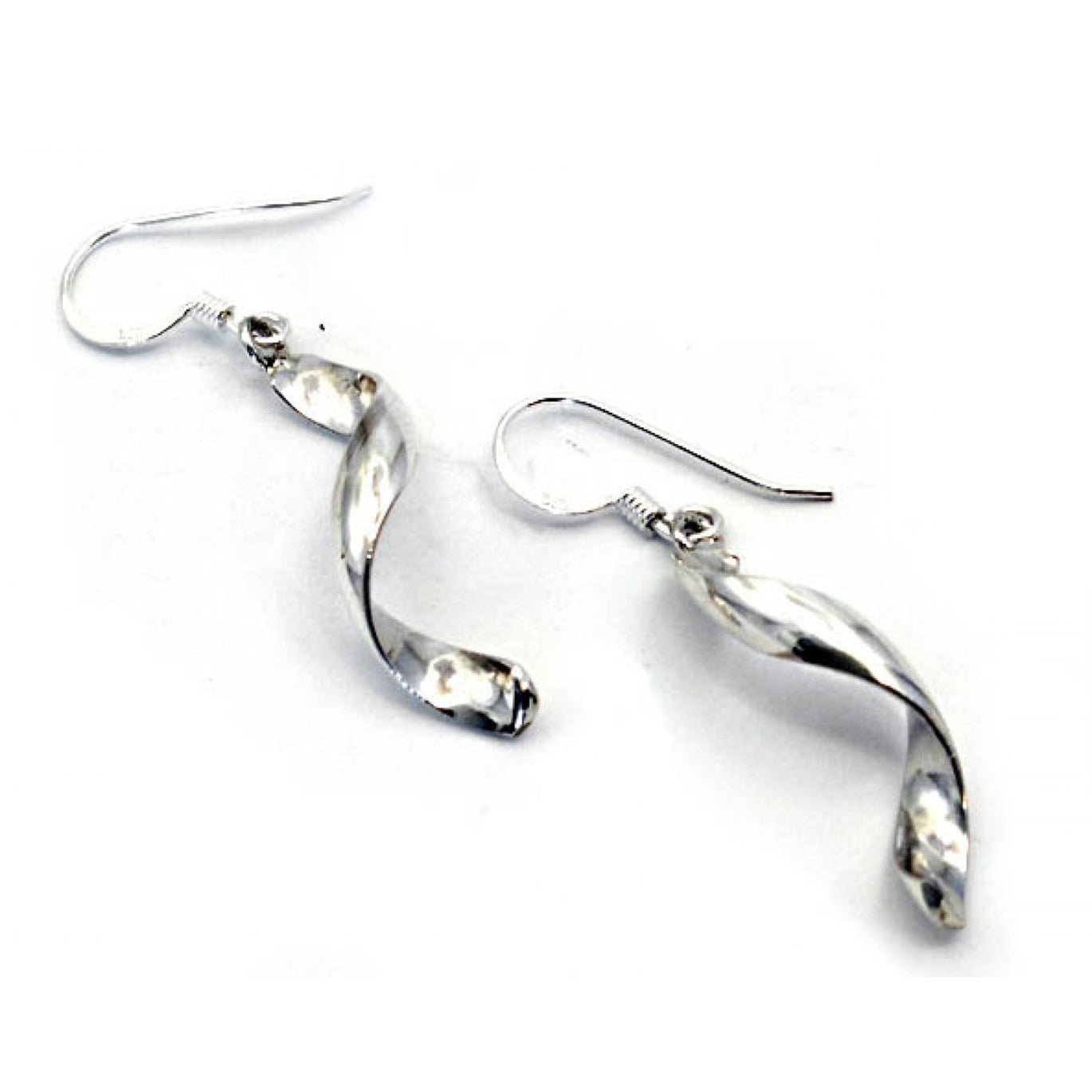 Silver twist drop earrings 2025