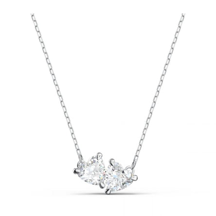 Swarovski Mesmera necklace Heart, White, Rhodium plated