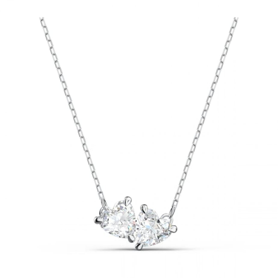 Swarovski Mesmera necklace Heart, White, Rhodium plated