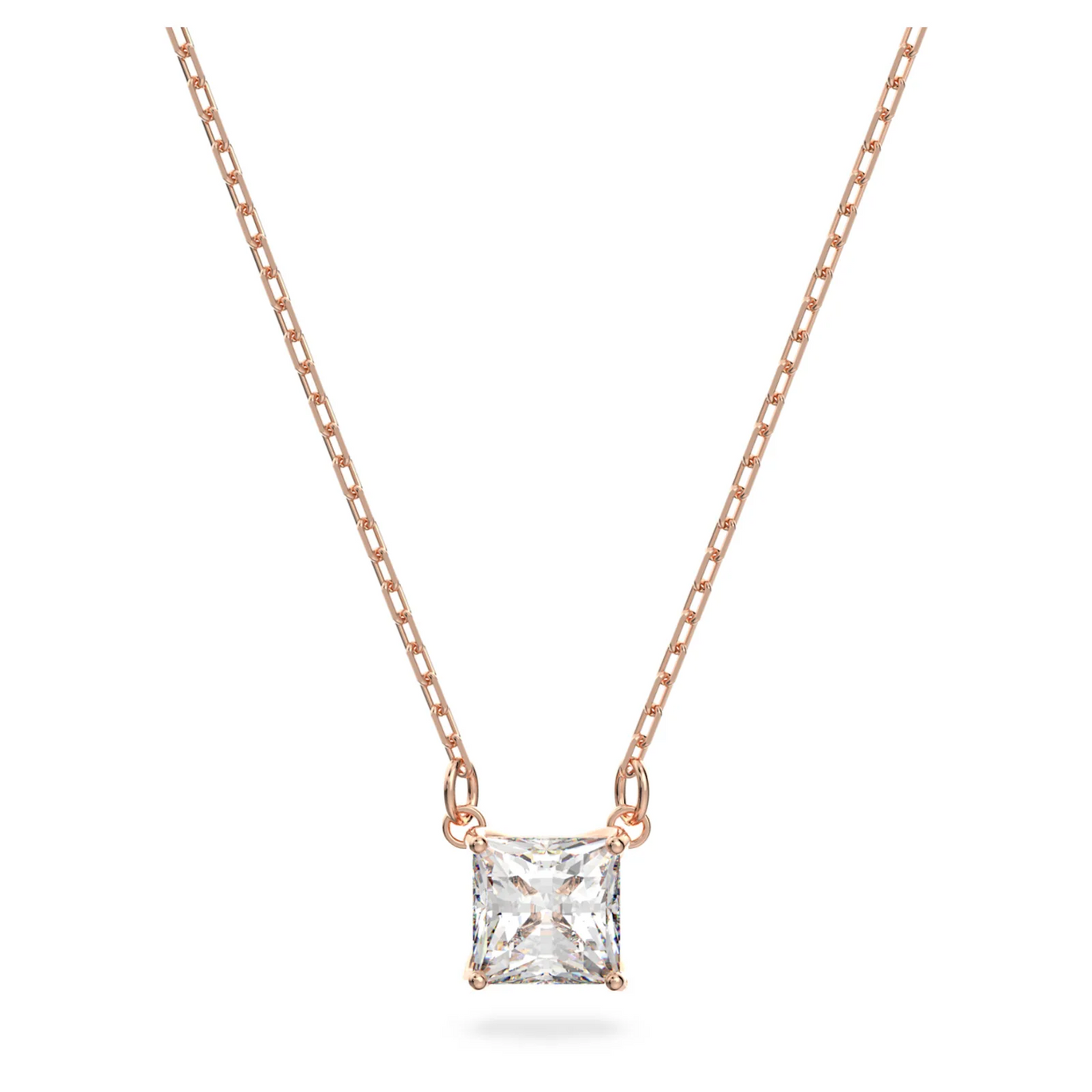 Swarovski Attract Necklace, White, Rose gold tone Plated