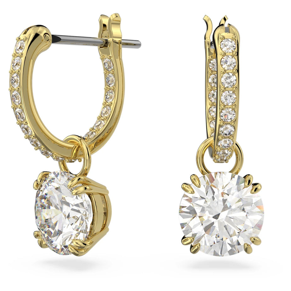 Swarovski Stilla Drop Earrings Yellow Gold Plated
