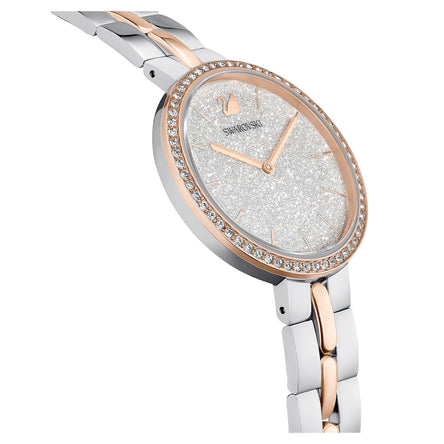 Swarovski Cosmopolitan Watch, Metal bracelet, White, Rose gold-tone finish
