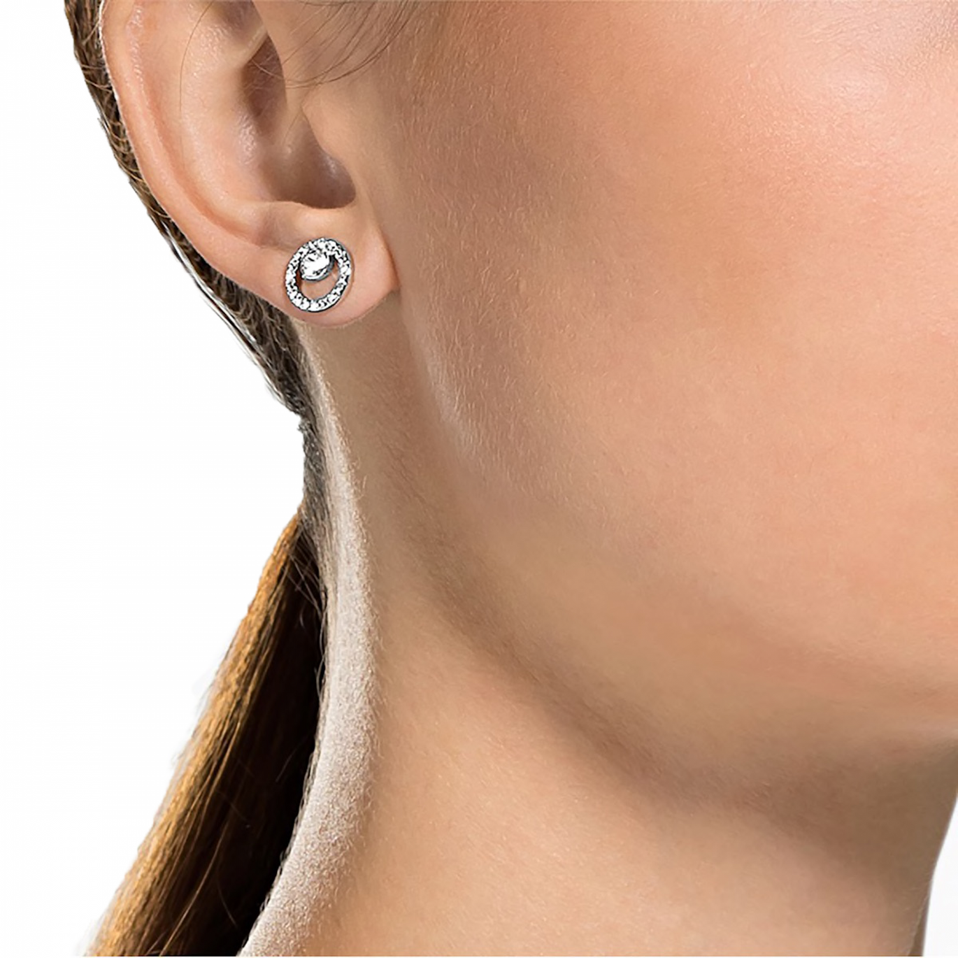 Swarovski Creativity Circle Small Pierced Earrings