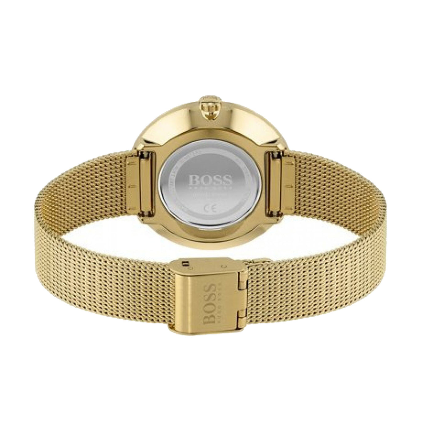Boss Ladies Praise Crystal trimmed Yellow Gold watch