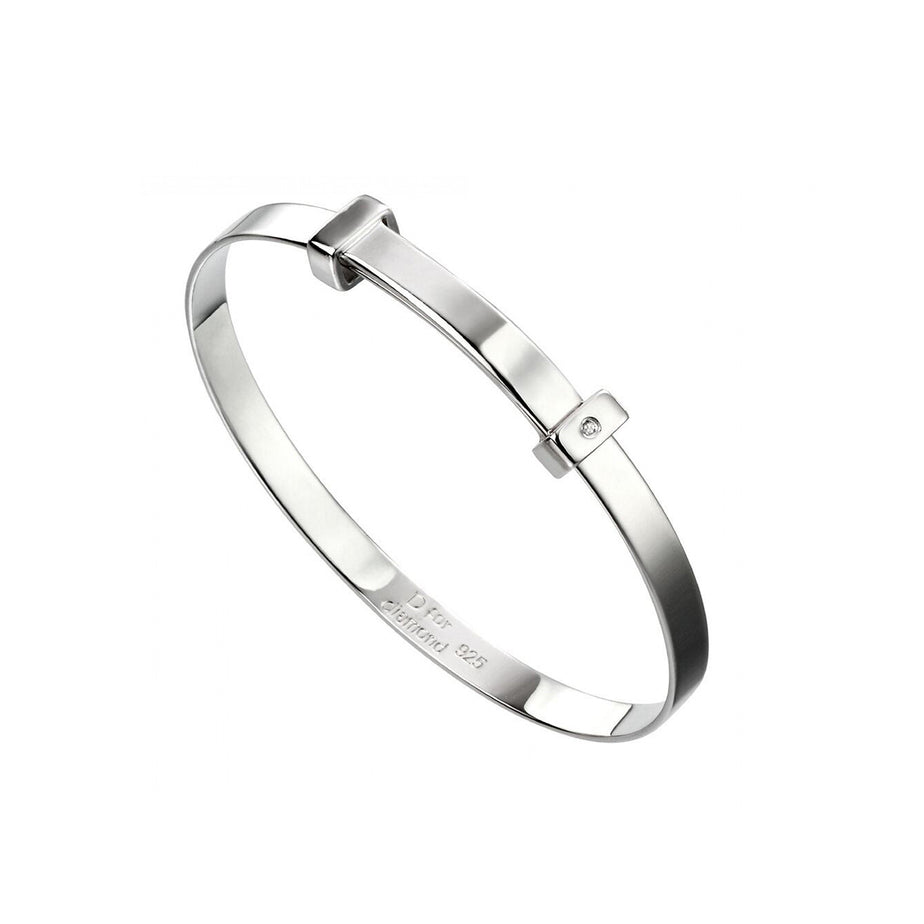 D for Diamond Simple Baby Bangle